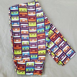 LulaRoe OS Leggings CASSETTES PRINT